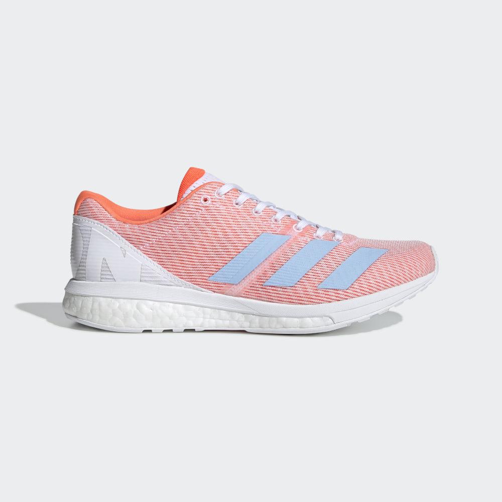 Adidasi Alergare Adidas Adizero Boston 8 Dama Romania - Albi/Albastri/Portocalii F34060